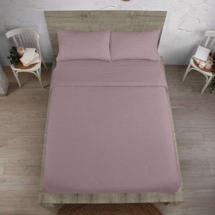 Juego funda nórdica algodón orgánico 200 hilos néctar vista cenital