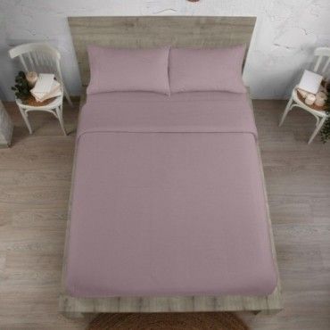 Juego funda nórdica algodón orgánico 200 hilos néctar vista cenital