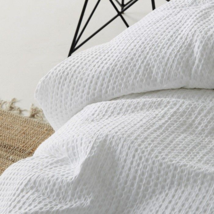 Dúo funda nórdica + almohada Banús blanco. Tienda online de Estelia escena de cama