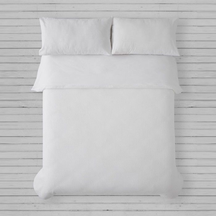 Dúo funda nórdica + almohada Banús blanco. Tienda online de Estelia vista cenital