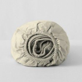 Bajera ajustable algodón beige plegada