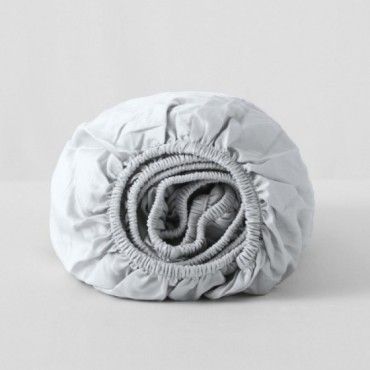 Bajera ajustable algodón gris ártico plegada