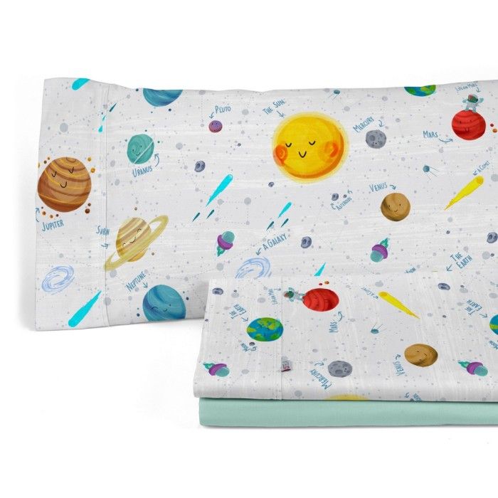Juego de sábanas estampado Space presentación