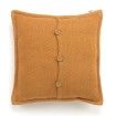 Funda de cojín Maia mostaza cojín 50x50 cierre con botones