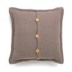 Funda de cojín Maia gris cojín 50x50 cierre con botones