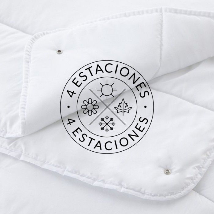 Relleno nórdico 4 estaciones 125+250 gr/m2  blanco con clips