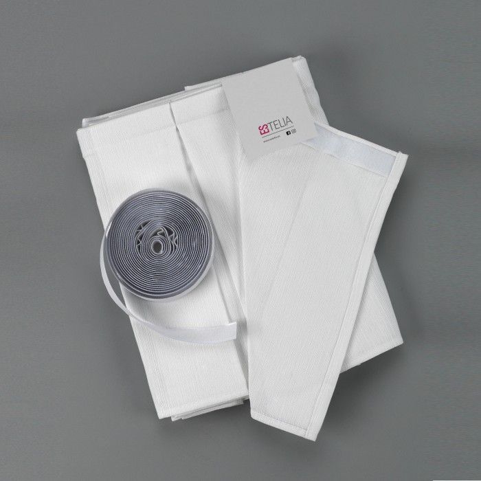 Cubrecanapé con velcro Rústico liso blanco presentación