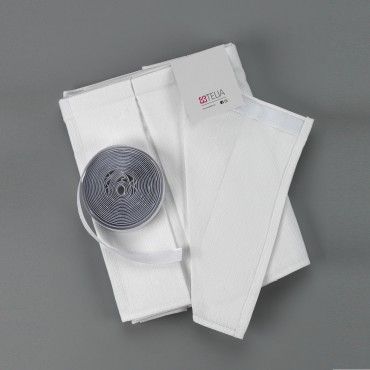 Cubrecanapé con velcro Rústico liso lino presentación