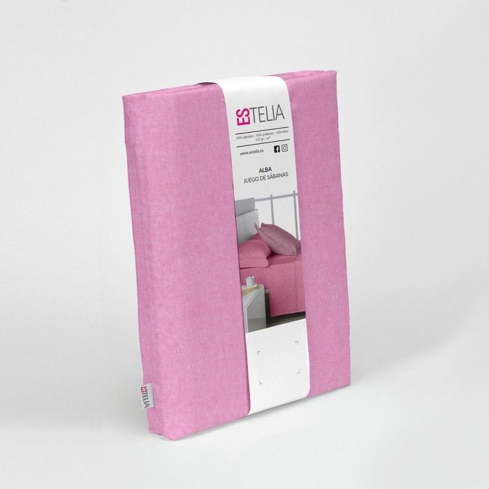 Juego de sábanas Alba chicle presentación
