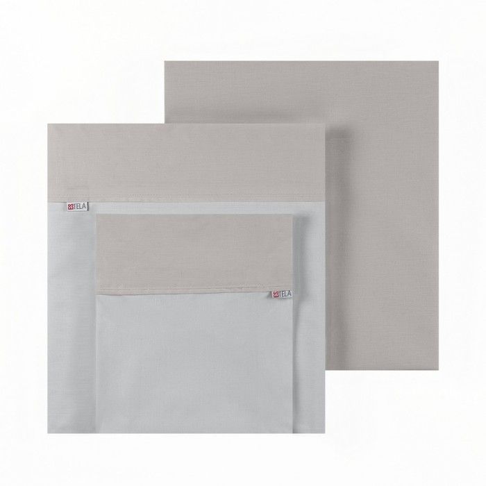 Juego de sábanas perla-plomo bodegón