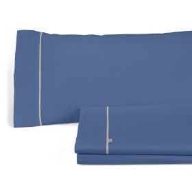 Juego de sábanas liso azulón bodegón