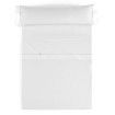 Juego de sábanas liso blanco vista cenital