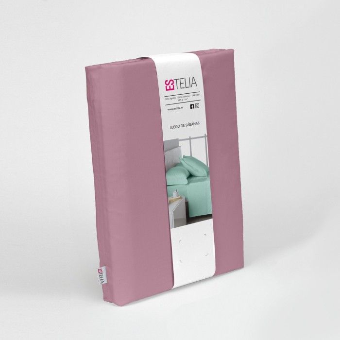 Juego de sábanas liso cuarzo presentación en bolsa de tela