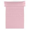 Juego de sábanas liso rosa vista cenital