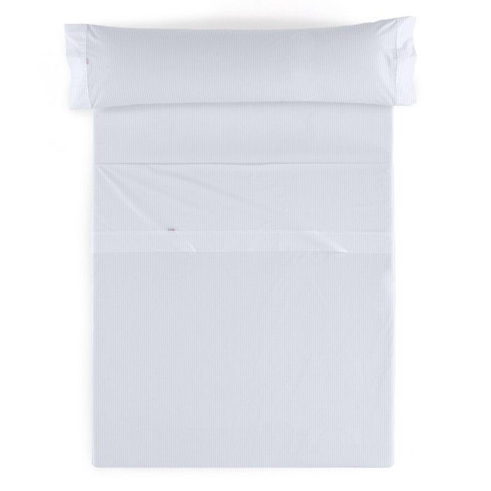 Juego de sábanas satén listado vista cenital