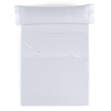 Juego de sábanas satén listado vista cenital