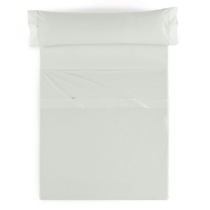 Juego de sábanas percal 200 hilos hueso vista cenital