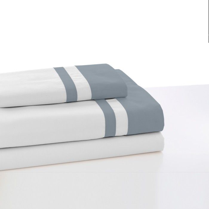 Juego de sábanas percal Marbella acero bodegón