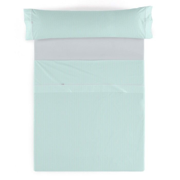 Juego de sábanas 200 hilos Greta aqua vista cenital