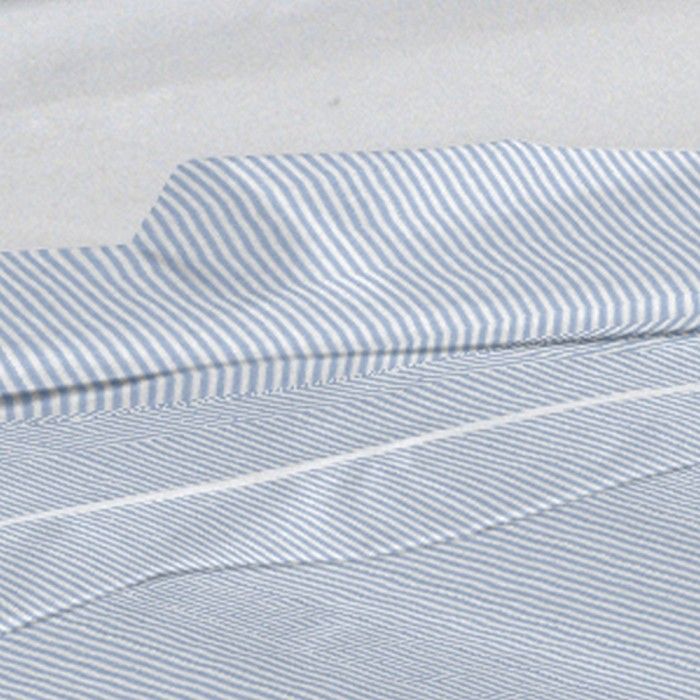 Juego de sábanas 200h Greta azul diseño a rayas