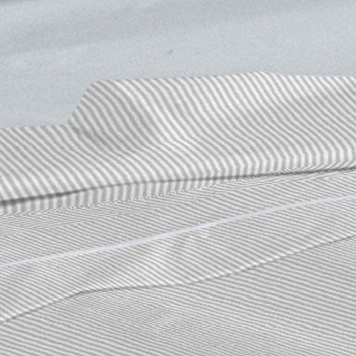 Juego de sábanas 200 hilos Greta perla diseño a rayas