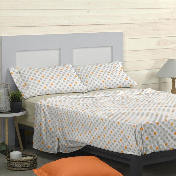 Juego de sábanas algodón Kima piedra escena de cama