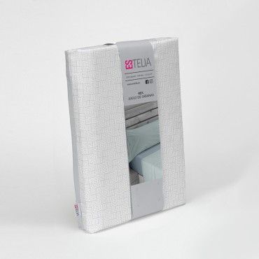 Juego de sábanas algodón Rex perla presentación en bolsa de tela