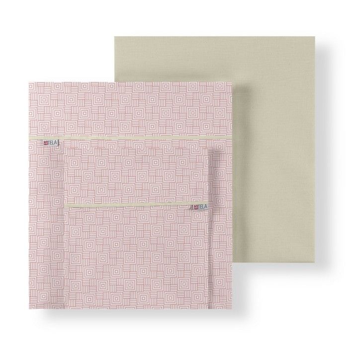 Juego de sábanas algodón Rex rosa bodegón