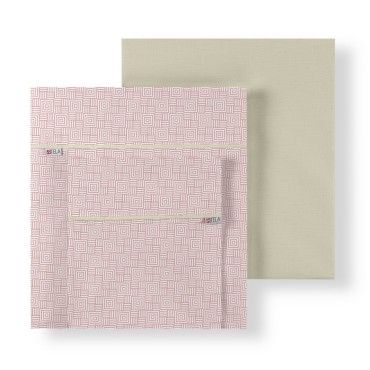 Juego de sábanas algodón Rex rosa bodegón