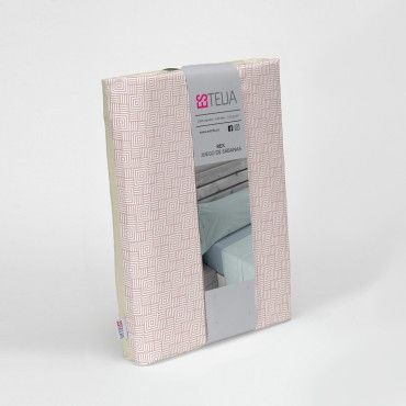 Juego de sábanas algodón Rex rosa presentación en bolsa de tela