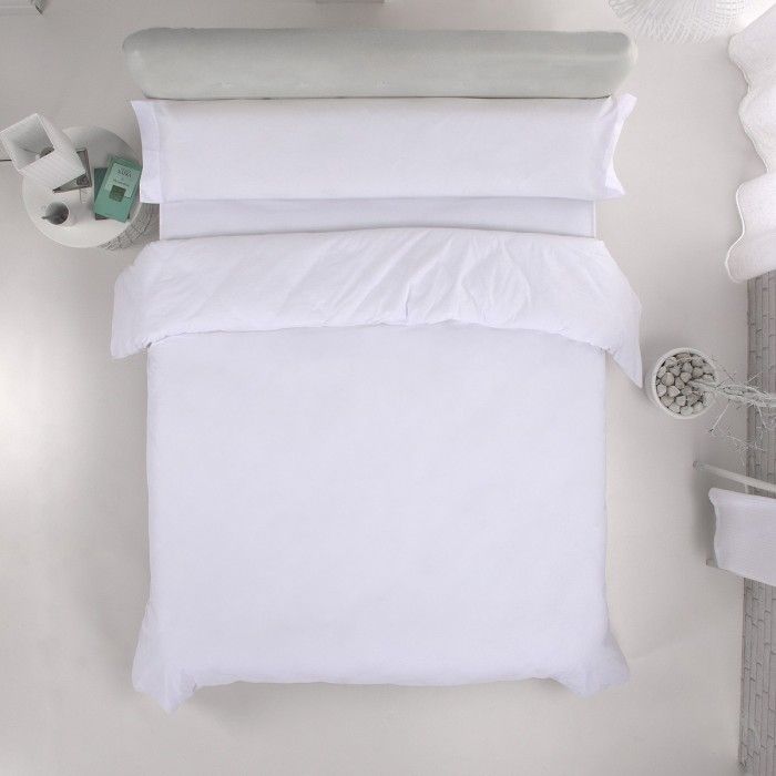 Juego de funda nórdica satén blanco bodegón