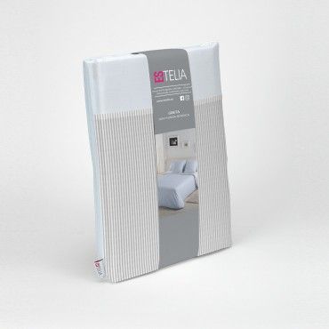 Dúo funda nórdica + almohada Greta perla presentación en bolsa de tela