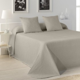 Colcha de algodón Banús piedra escena de cama