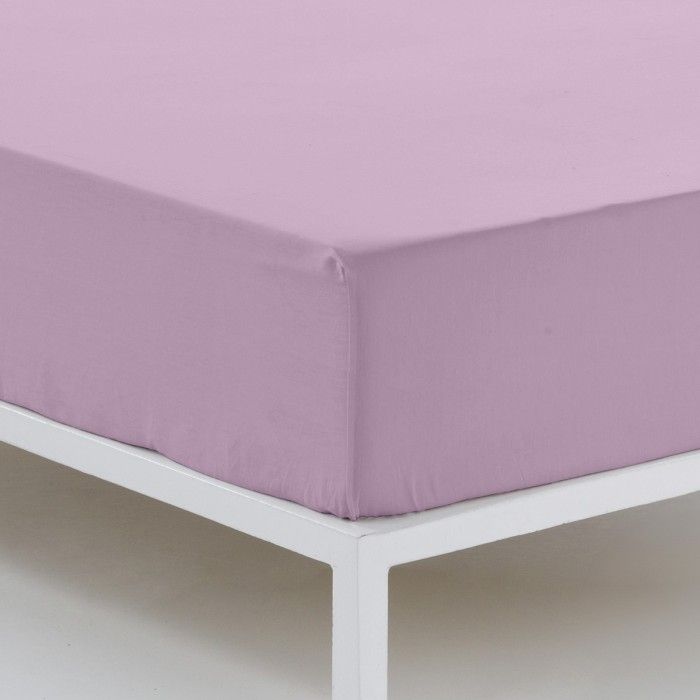 Bajera ajustable algodón malva detalle de la esquina