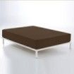 Bajera ajustable percal chocolate escena de cama