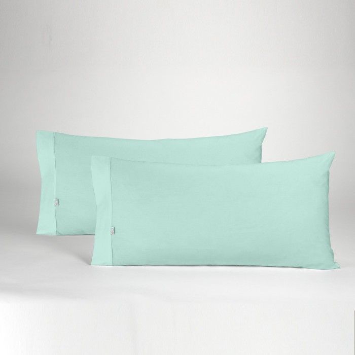 Funda de almohada 50-50 aqua dos piezas abertura lateral