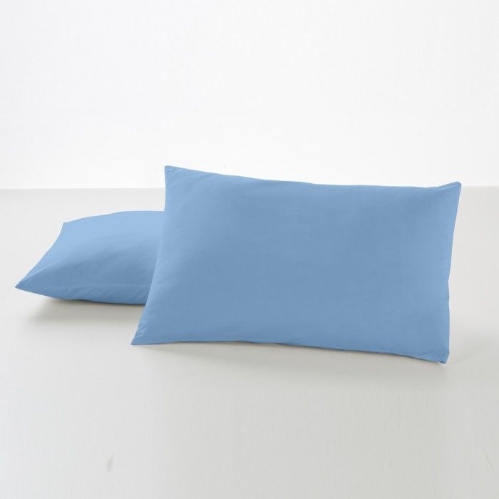 Funda de almohada 50-50 azul claro dos piezas 50x80 cm