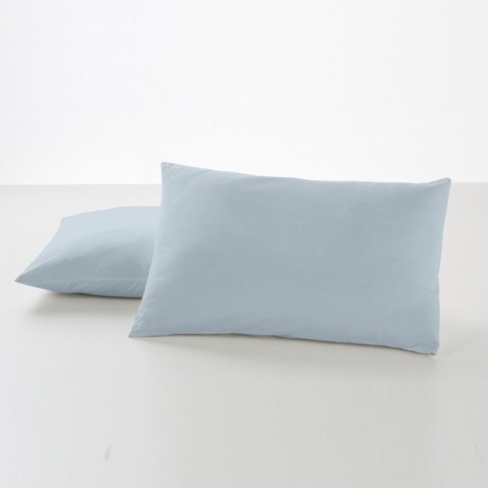 Funda de almohada 50-50 azul celeste dos piezas 50x80 cm
