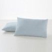 Funda de almohada 50-50 azul celeste dos piezas 50x80 cm