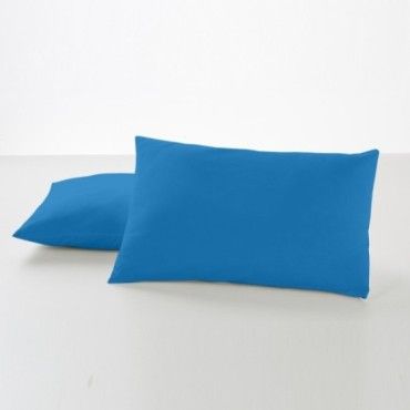 Funda de almohada 50-50 azul cendre dos piezas 50x80 cm