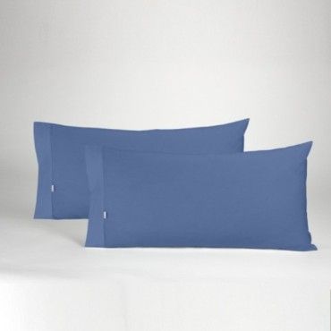Funda de almohada 50-50 azulón dos piezas abertura lateral