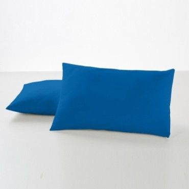 Funda de almohada 50-50 azul imperial dos piezas 50x80 cm