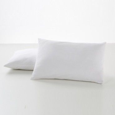 Funda de almohada 50-50 blanco dos piezas 50x80 cm