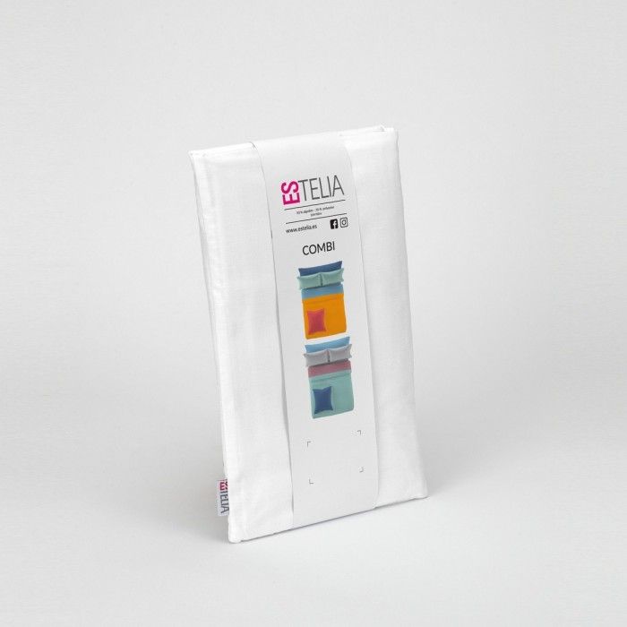 Funda de almohada 50-50 blanco presentación en bolsa de tela