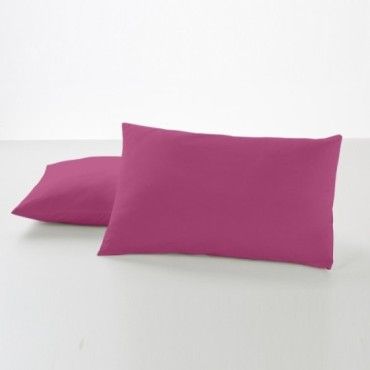 Funda de almohada 50-50 fucsia dos piezas 50x80 cm