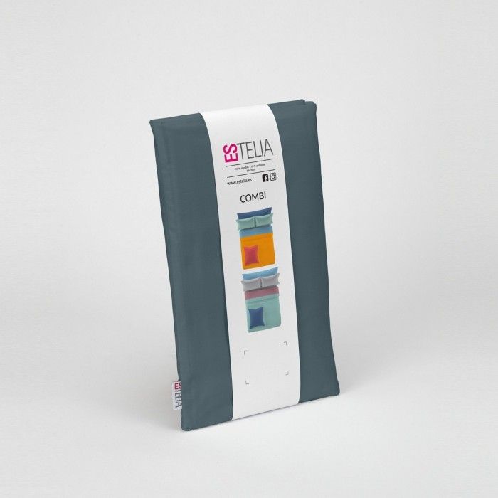 Funda de almohada 50-50 gris presentación en bolsa de tela