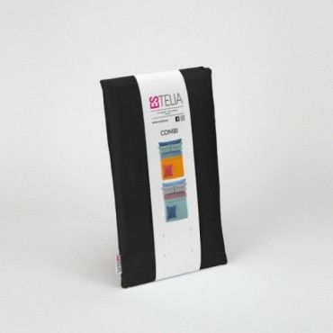 Funda de almohada 50-50 negro presentación en bolsa de tela