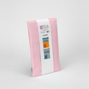 Funda de almohada 50-50 rosa presentación en bolsa de tela