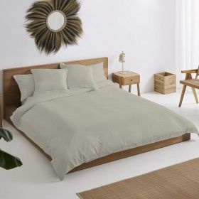 Funda nórdica tejida Piles piedra escena de cama