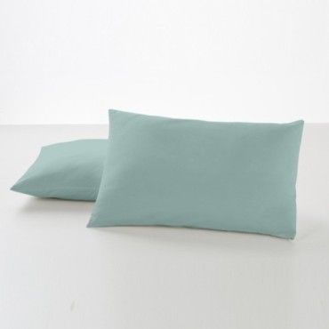 Funda de almohada algodón aqua dos piezas 50x80 cm